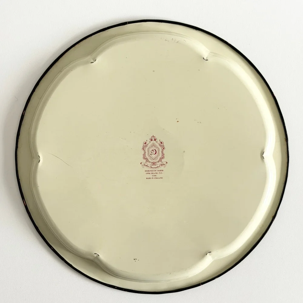 Vintage‎ Folk Art Daher Tin Serving Tray Floral 